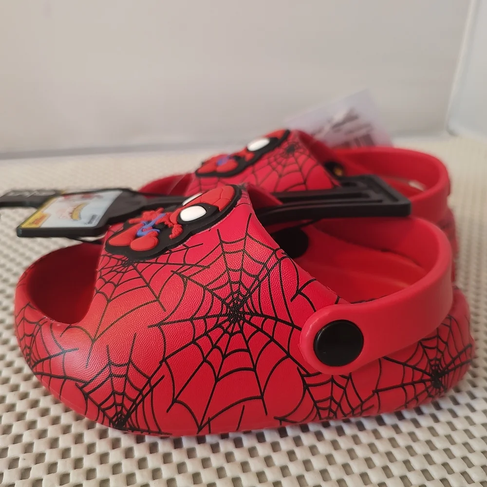 Spider-Man Toddler Boys Size 5/6 Comfort Clog Sandals Red NWT Disney Junior Marv